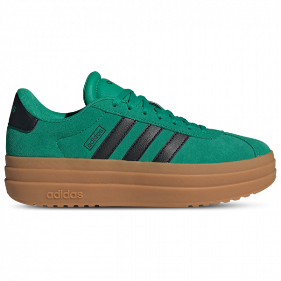 Adidas Vl Court Bold Women's Sneakers - Green - Size 3.5 - Leather - IH9155