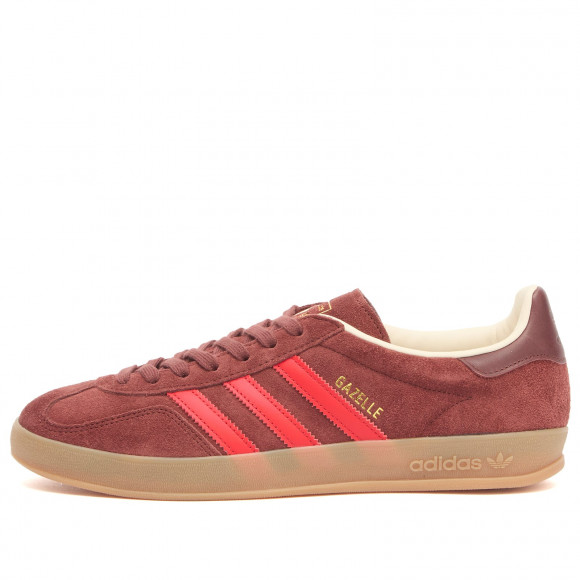 Adidas Men's Gazelle Indoor Sneaker in Fox Brown/Red/Gum - IH9661