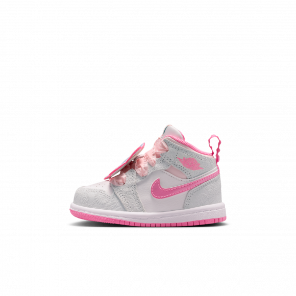 Air Jordan 1 Mid SE TD 'Vast Grey Pink Glow' | Infant Size 3 - II0590-001