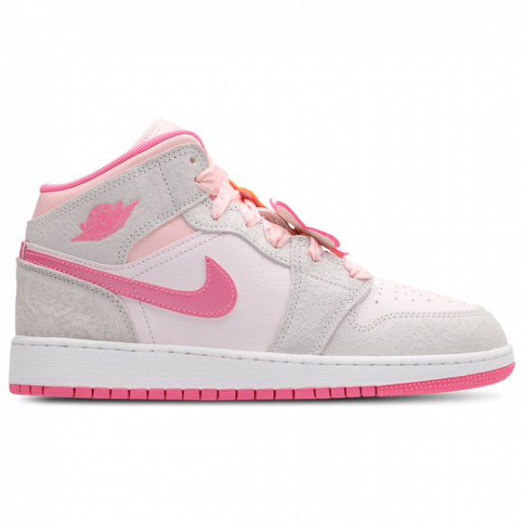 Jordan Aj1 Mid Kid's Sneakers - Grey - Size 3.5 - Leather - II0592-001