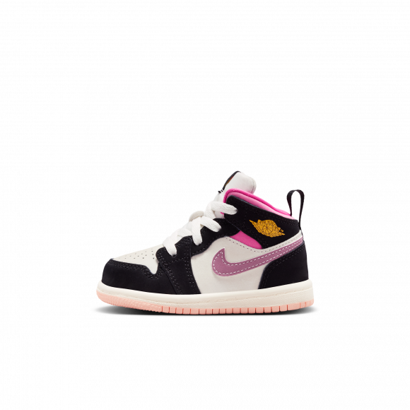 Air Jordan 1 Mid TD 'Black University Gold Pinksicle' | Infant Size 10 - II1253-001