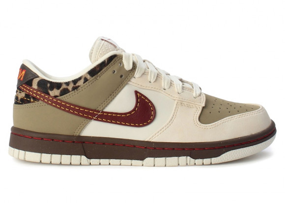 Nike Dunk Low Retro Khaki Team Red Pearl White (Women's) - IM6687-262