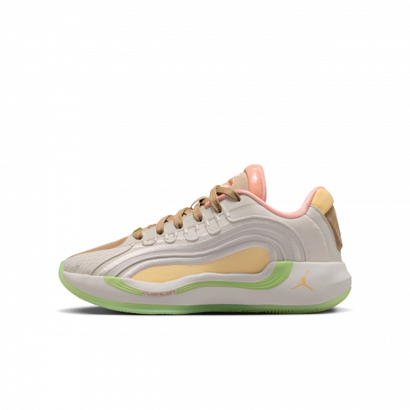 Sapatilhas de basquetebol Luka 4 "Light Orewood and Tangerine" Júnior - Castanho - IO0201-100