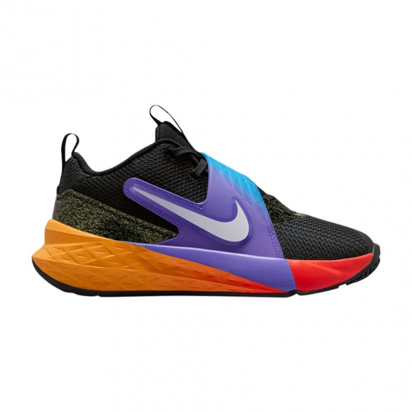 Nike Team Hustle D12 GS 'Black Laser Orange Action Grape' | Kid's Size 6.5 - IO0285-001