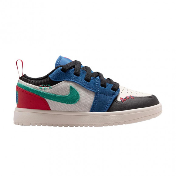 Nike Air Jordan 1 Low ALT SE PS 'True Blue Red Kinetic Green' | Multi-Color | Kid's Size 12 - IO2054-401