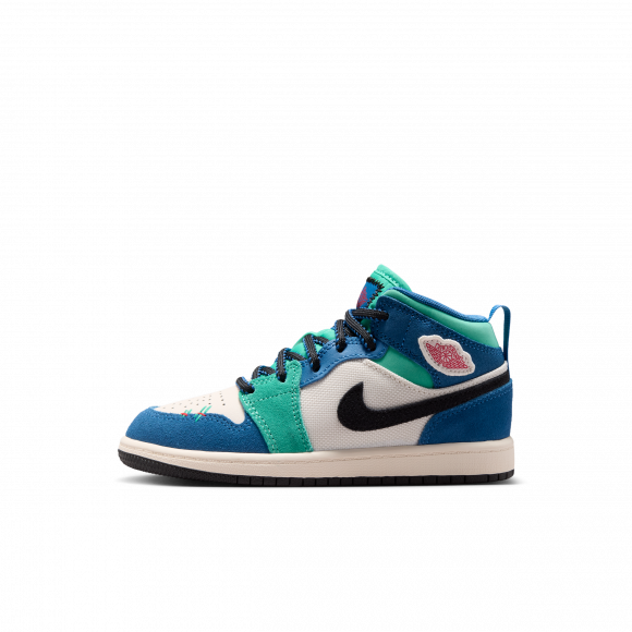 Chaussure Jordan 1 Mid SE pour enfant - Blanc - IO2056-100