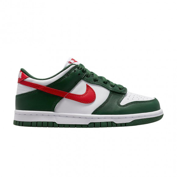 Nike Dunk Low GS 'Fir/White/University Red' | Green | Kid's Size 6.5 - IO7453-323