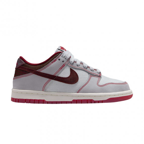 Nike Dunk Low Lv8 1 GS 'Pure Platinum Wolf Grey Team Red Burgundy Crush' | Kid's Size 4.5 - IO9743-002