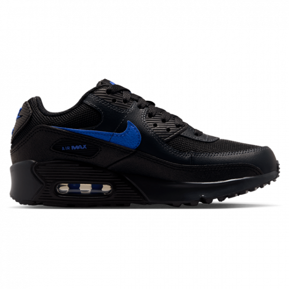 Nike Air Max 90 Kid's Sneakers - Black - Size 4 - Mesh/Synthetic - IQ0098-008