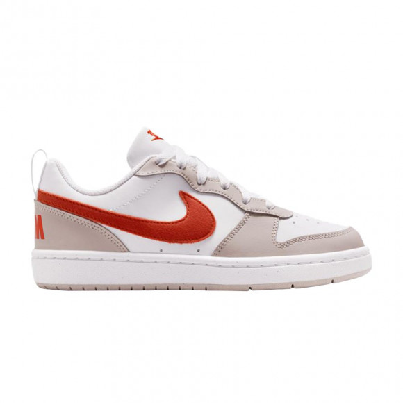 Nike Court Borough Low Essential+ GS 'White Moon Particle Rust Factor' | Kid's Size 3.5 - IQ2725-100