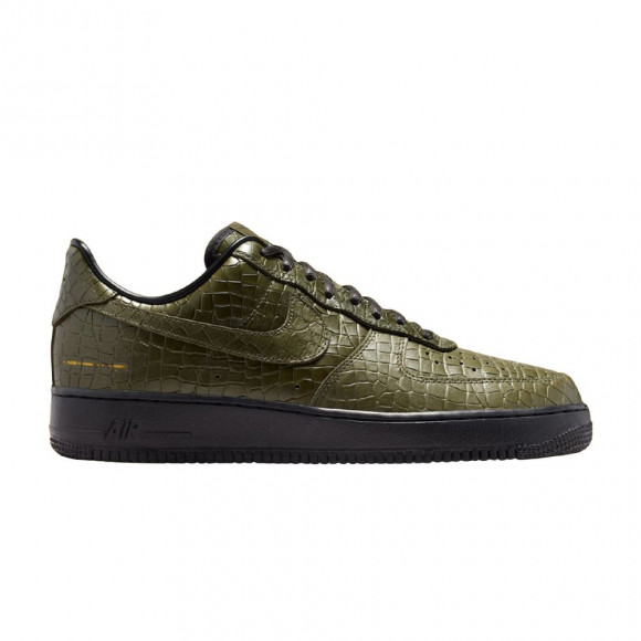 Nike Air Force 1 Low Premium 'Morse Code Croc' | Green | Men's Size 8.5 - IQ3370-325