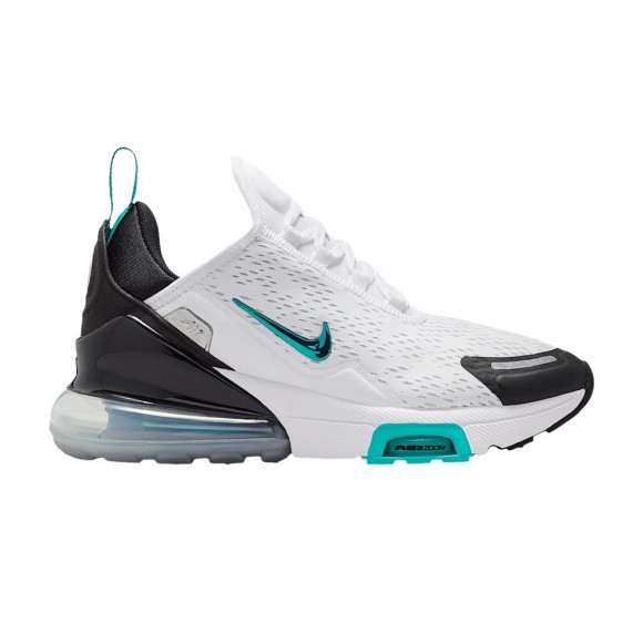 Nike Air Max 270 Premium GS 'White Black Metallic Silver' | Kid's Size 3.5 - IQ3464-104