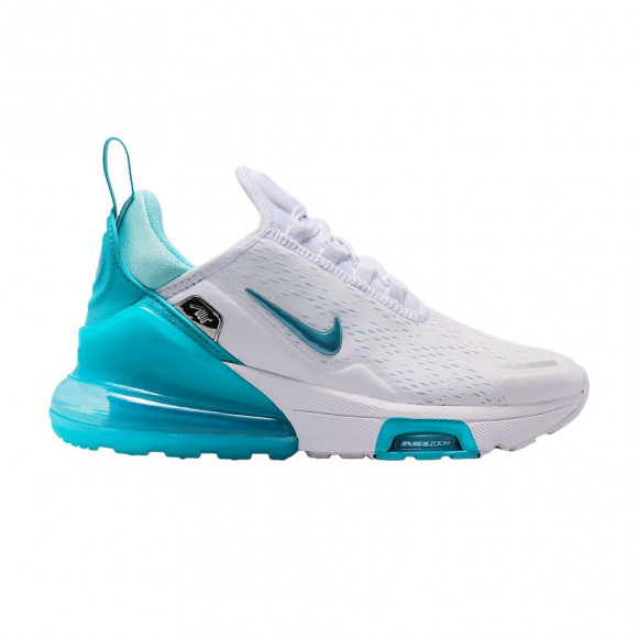 Nike Air Max 270 Premium GS 'White Copa Teal Tint Chlorine Blue' | Kid's Size 4 - IQ3464-105