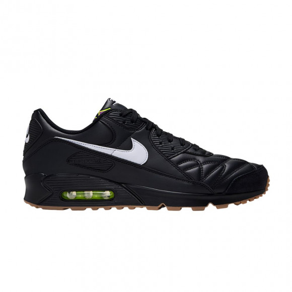 Nike Air Max 90 Premium 'Black Gum Medium Brown Volt White' | Men's Size 9 - IQ7129-001