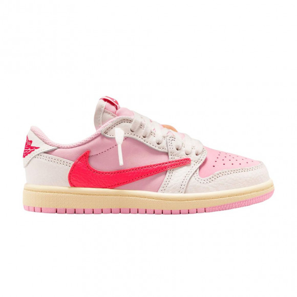 Travis Scott x Air Jordan 1 Retro Low OG PS 'Sail Tropical Pink' | Kid's Size 3 - IQ7605-101