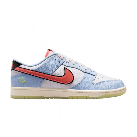 Nike Dunk Low Patent Leather 'Smiley Face' | Blue | Men's Size 8.5 - IR0609-100