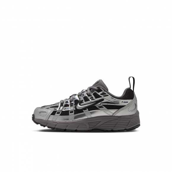 Nike P-6000 PS 'Black Pencil Point Dark Grey Metallic Silver' | Kid's Size 3 - IR2303-027