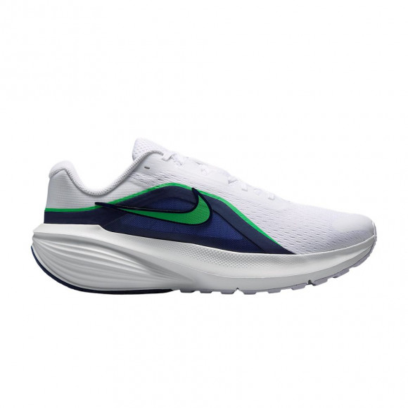 Nike Downshifter 14 Road (Wide) 'White Midnight Navy Summit White Green Spark' | Men's Size 9.5 - IR5097-101