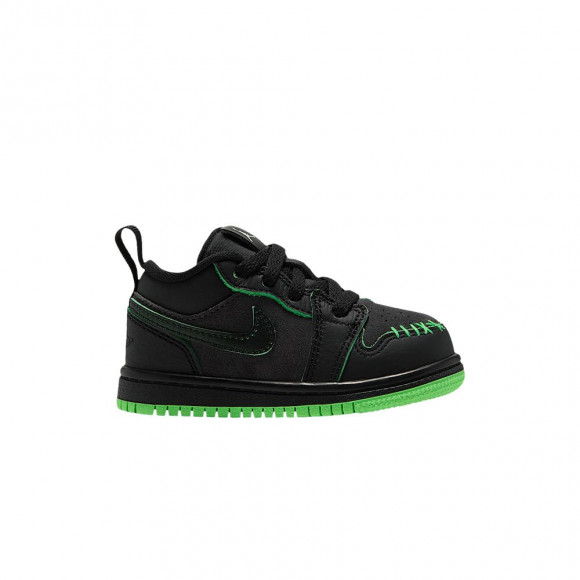 Air Jordan Jordan 1 Low SE TD 'Black Scream Green Dark Smoke Grey Black' | Infant Size 3 - IV5260-001