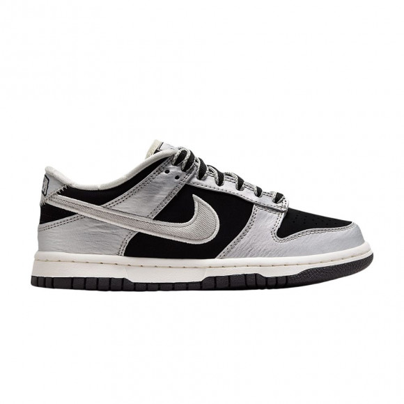 Nike Dunk Low LV8 GS 'Metallic Silver Black Sail' | Kid's Size 4.5 - IV5971-001