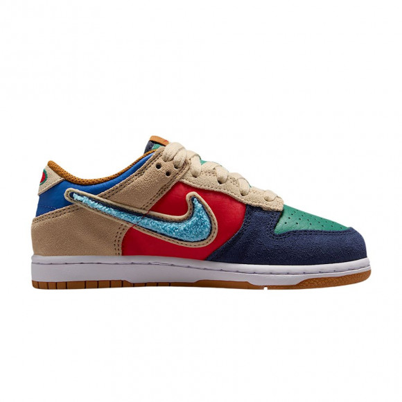 Nike Dunk Low PS 'Midnight Navy/Green Noise/Linen/Speed Red' | Black | Kid's Size 11 - IV6202-410