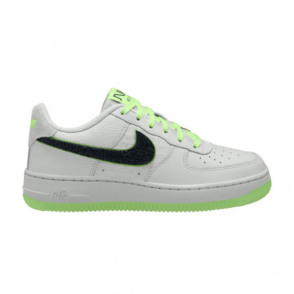 Nike Air Force 1 Low GS 'Photon Dust Black Barely Volt' | Grey | Kid's Size 7 - IZ1797-001