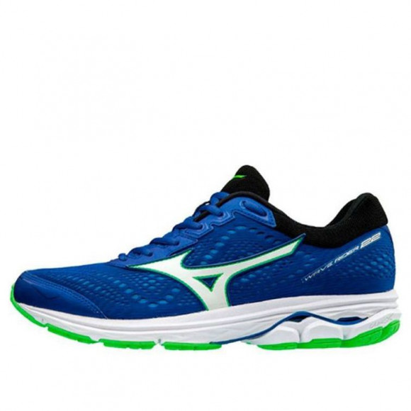 Mizuno Wave Rider 22 Low Tops Wear-resistant Blue White Marathon Running Shoes J1GC183116 - J1GC183116