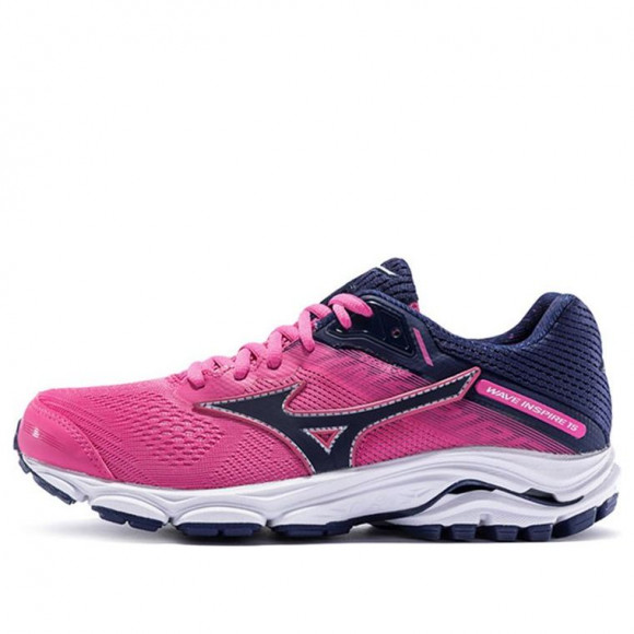 Mizuno Womens WMNS Wave Inspire 15 ' Navy' Pink/Navy Marathon Running Shoes/Sneakers J1GD194428 - J1GD194428