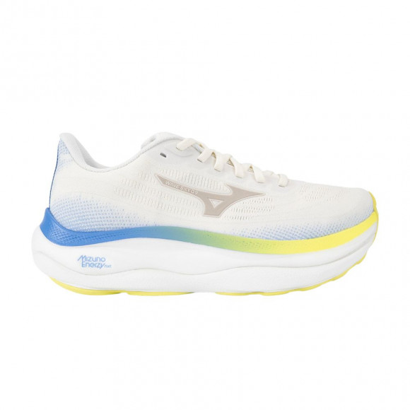 Mizuno Wmns Wave Sky 9 Super Wide 'Ivory Blue' | White | Women's Size 8 - J1GD251271