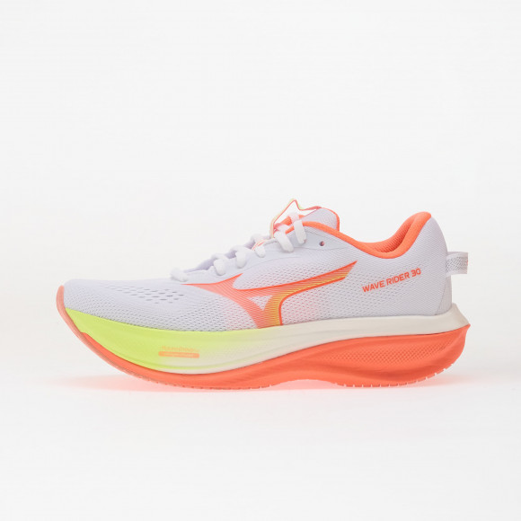 Sneakers Mizuno WAVE RIDER 30 White/ Flamingo Coral/ Lime Pulp - J1GW262071