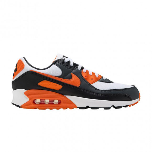 Nike Air Max 90 'White Black Dark Smoke Grey Safety Orange' | Men's Size 12 - JA1015-100