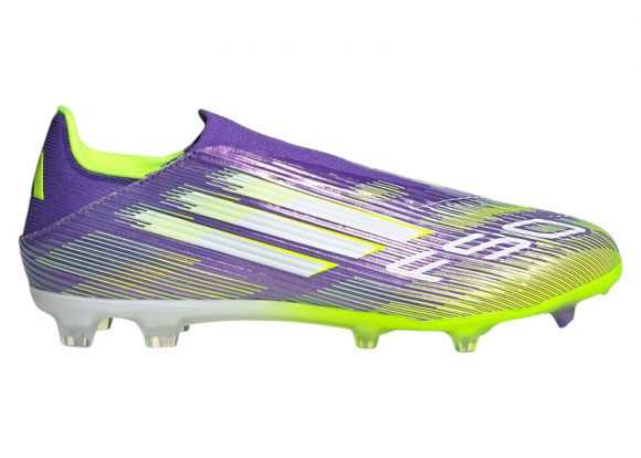 adidas F50 League Laceless FG/MG Purple Rush Cloud White Lucid Lemon - JH7734