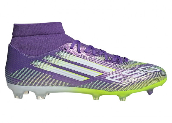 adidas F50 League Mid-Cut FG/MG Purple Rush Cloud White Lucid Lemon - JI0886