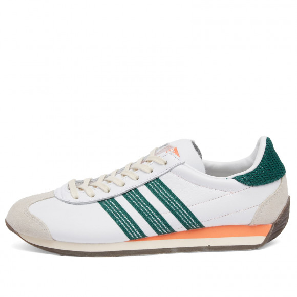 Adidas Women's Country OG W Sneaker in White/Green/Clear Orange - JI2876