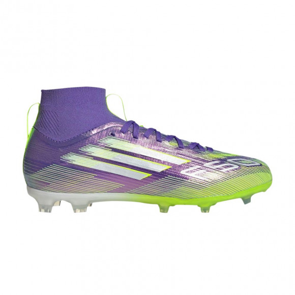 adidas Adizero F50 Elite Mid FG K 'Radiant Blaze Pack' | Purple | Kid's Size 4 - JI3542