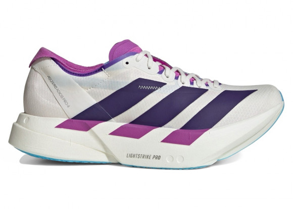 adidas Adizero Adios Pro 4 White Purple Semi Blue Burst (Women's) - JP6397