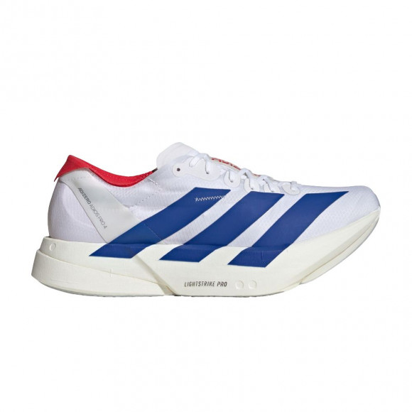 adidas Adizero Adios Pro 4 'Cloud White Royal Blue Pure Ruby' | Men's Size 10 - JP6624