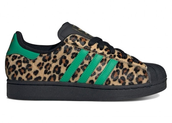 adidas Superstar Black Green Leopard (Women's) - JP8165