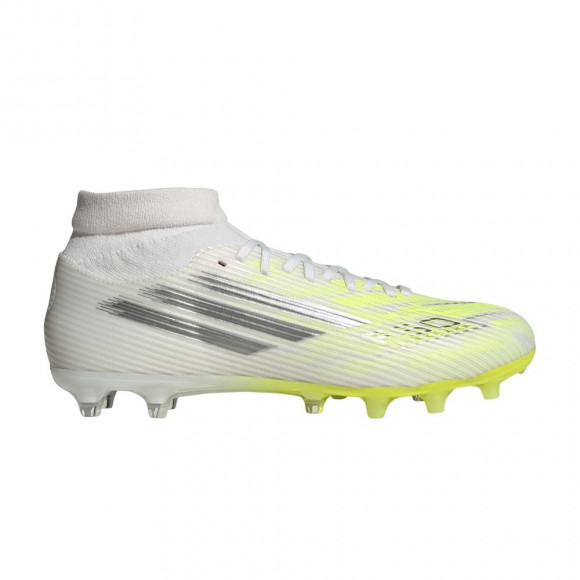 adidas Wmns F50 Sparkfusion League Mid FG AG 'Cloud White Iron Metallic Yellow' | Women's Size 12 - JP8350