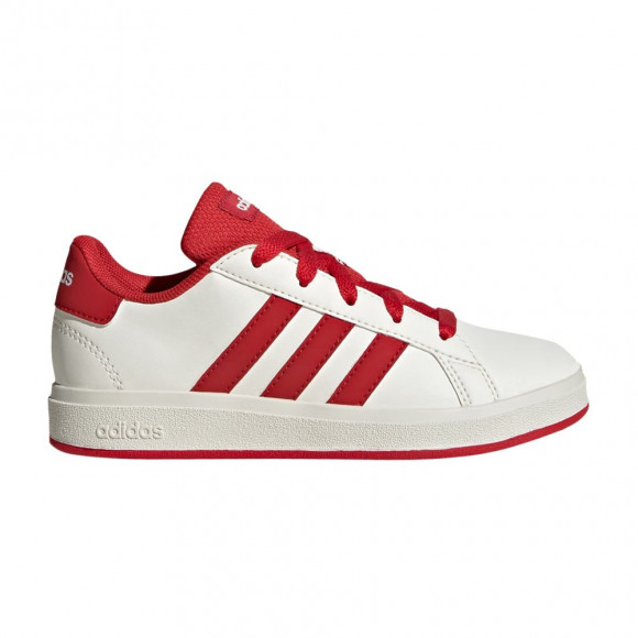 adidas Grand Court Lace-Up K 'Off White Collegiate Red' | Kid's Size 5.5 - JQ0703