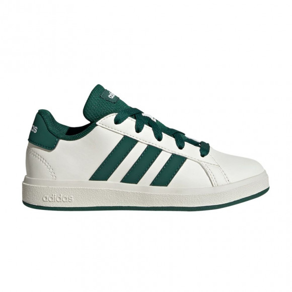 adidas Grand Court Lace-Up K 'Off White Collegiate Green' | Kid's Size 3 - JQ0704