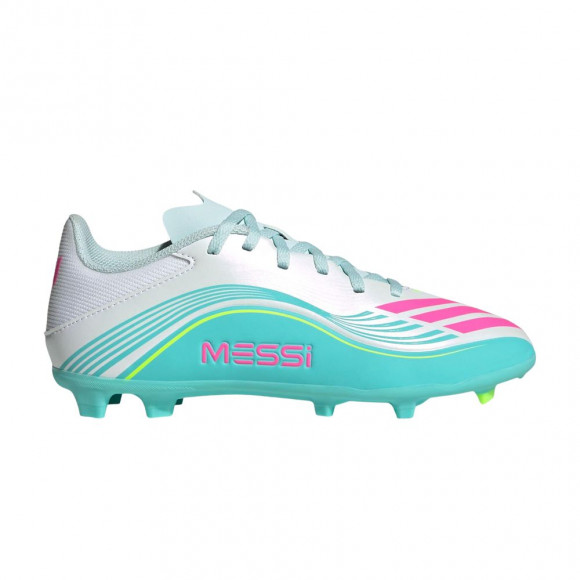 adidas F50 League FG MG Big Kid 'Messi Aurora Radiante Pack' | White | Kid's Size 13 - JQ0942