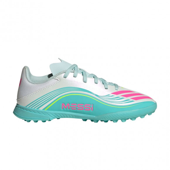 adidas F50 League TF Big Kid 'Messi Aurora Radiante Pack' | White | Kid's Size 3 - JQ0944