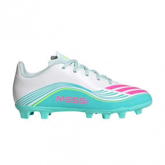 adidas F50 League FG MG Big Kid 'Messi Aurora Radiante Pack' | White | Kid's Size 6 - JQ0950