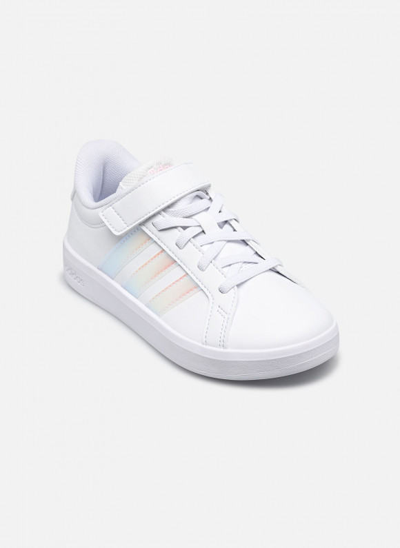adidas Grand Court 3.0 El Little Kid 'Cloud White Iridescent' | Kid's Size 3 - JQ1988