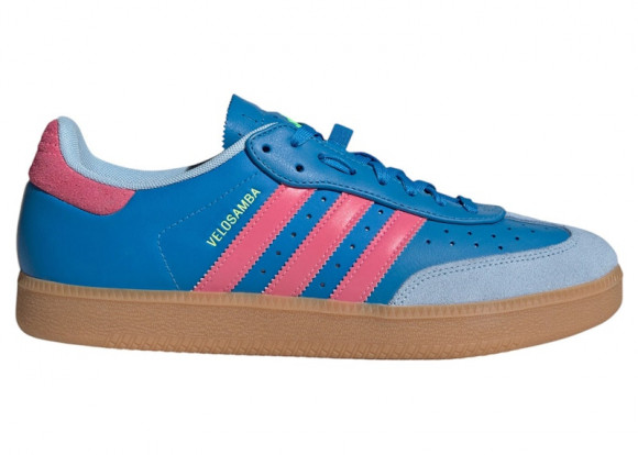 adidas Velosamba Leather Bright Blue Pulse Magenta Lucid Lemon - JQ2325
