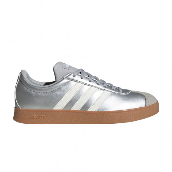 adidas Wmns VL Court Base 'Silver Metallic Core White Grey' | Women's Size 7 - JQ3048