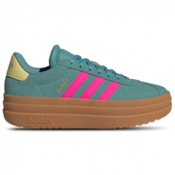 Adidas Vl Court Bold Kid's Sneakers - Teal - Size 4.5 - Leather - JQ4482