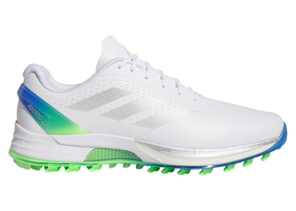 adidas Adizero ZG Spikeless Golf Cloud White Silver Metallic Lime Burst - JQ7725