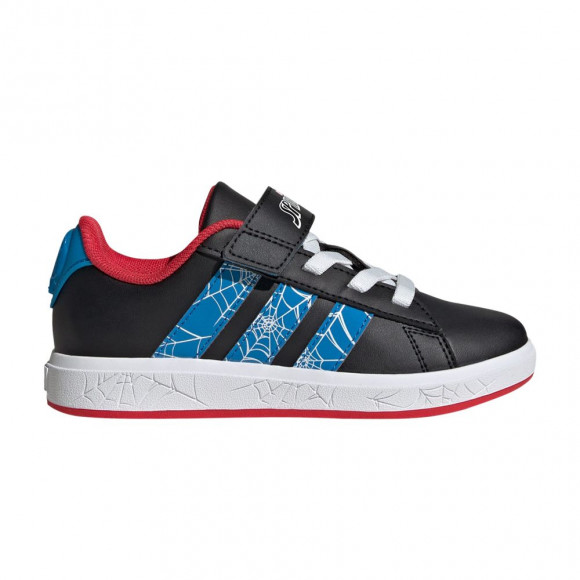 adidas Marvel x Grand Court K 'Spider-Man - Blue Web Stripes' | Black | Kid's Size 6 - JQ8073